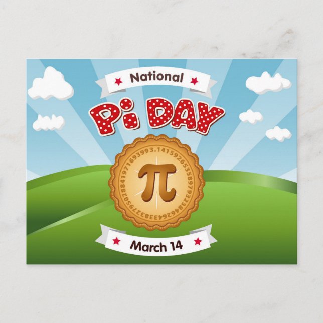Pi Day Social vykort (Framsida)
