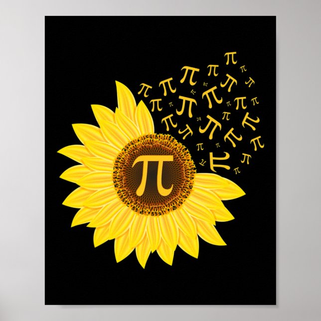 Pi Day Solros - 3,14 - Math Teacher - Pi Number Poster (Framsidan)