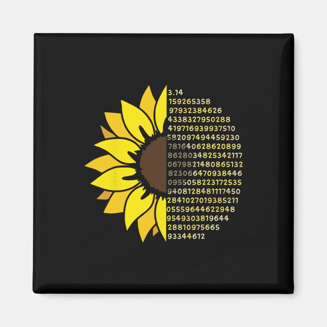 Pi Day Solros 3.14 Pi Number Symbol Math Scienc Magnet (Framsidan)