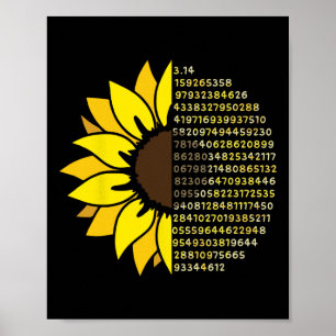 Pi Day Solros 3.14 Pi Number Symbol Math Scienc Poster