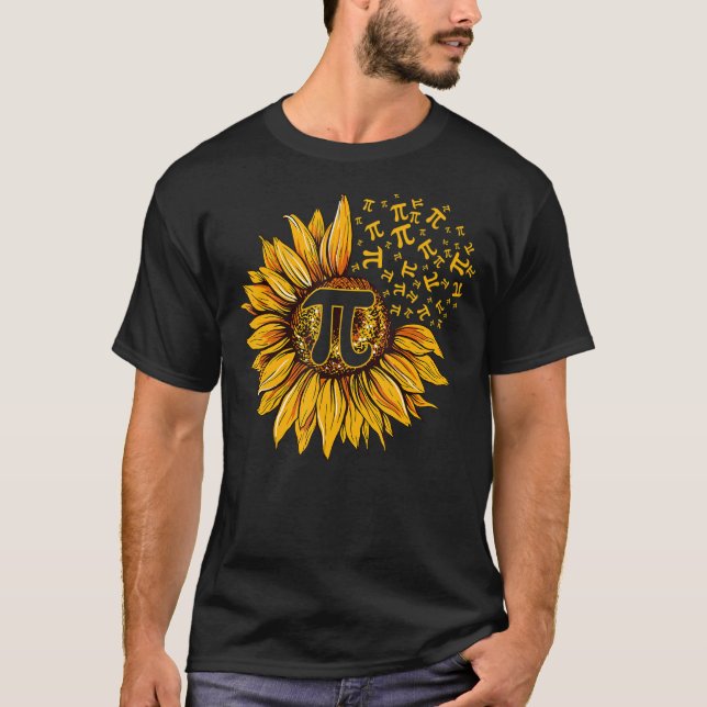 Pi Day Solros 3 14 Pi Number Symbol Math Scienc T Shirt (Framsida)