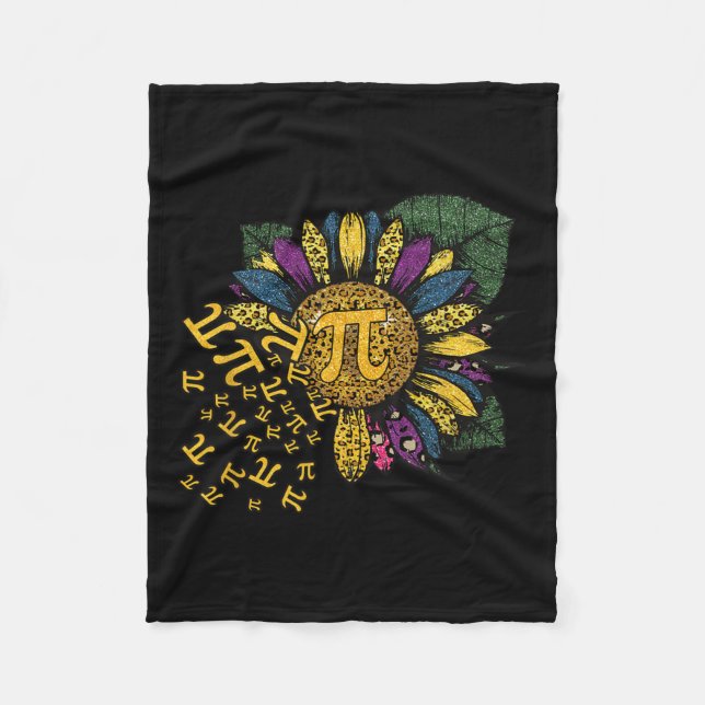 Pi Day Solros 3 Fleecefilt (Framsidan)