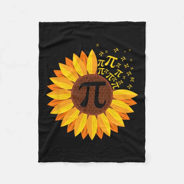 Pi Day Solros Pi Number Symbol Math Thed Scie Fleecefilt (Framsidan)