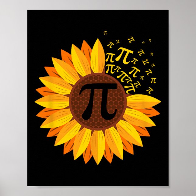 Pi Day Solros Pi Number Symbol Math Thed Scie Poster (Framsidan)