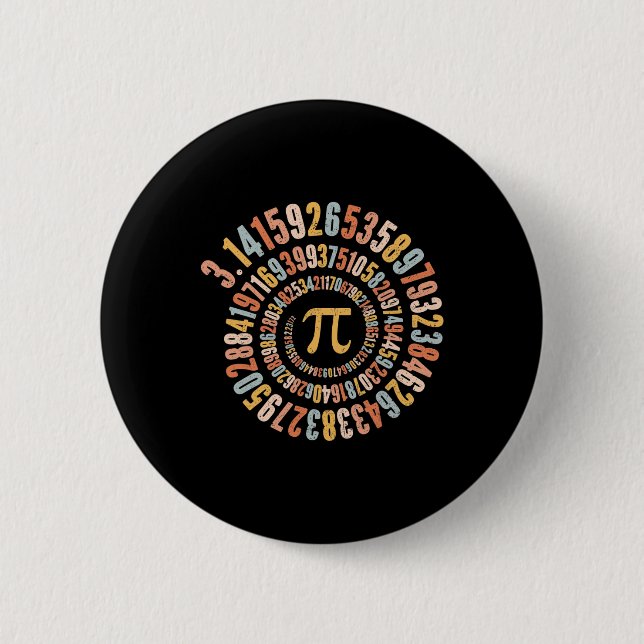 Pi Day Spiral Math Pi Knapp (Framsida)