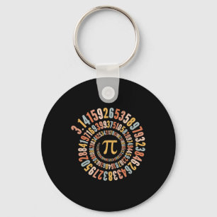 Pi Day Spiral Math Pi Nyckelring