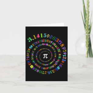 Pi Day Spiral Pi Math Number Symbol 3.14 Kort