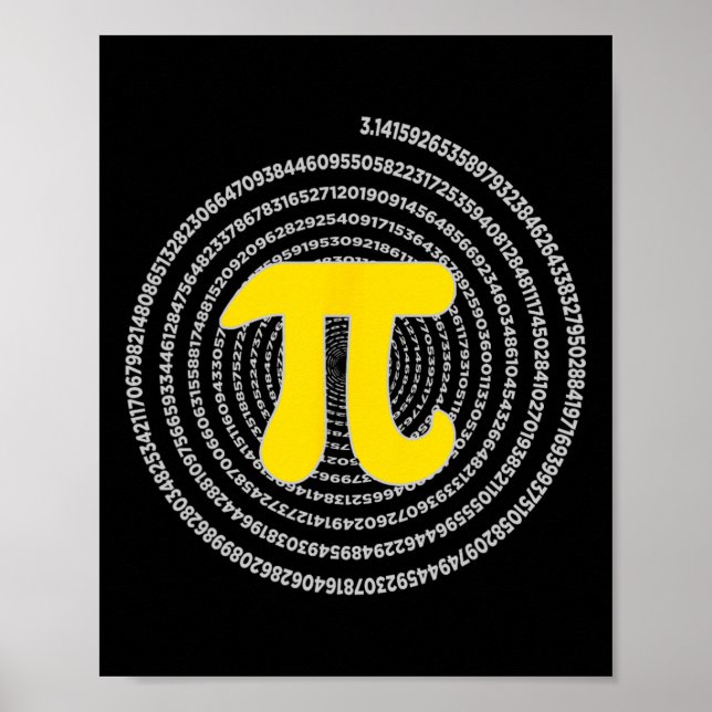 Pi Day Spiral Pi Math Science for Pi Day 3.14 Poster (Framsidan)