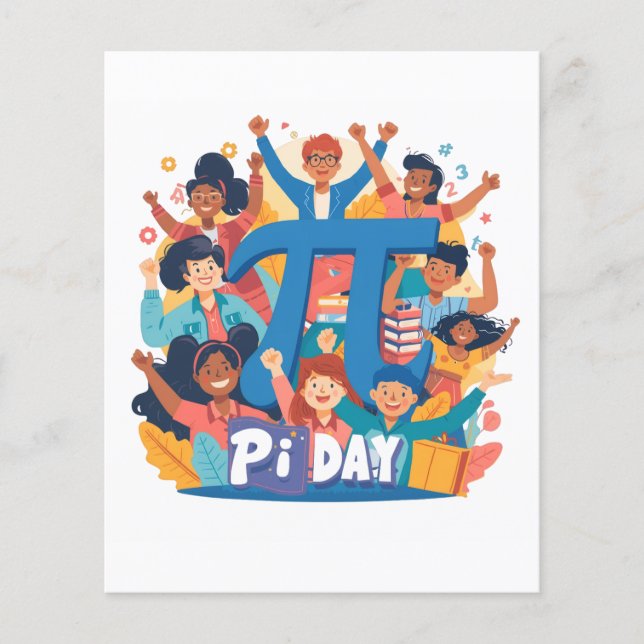 Pi Day Squad Celebration Design Flygblad (Framsidan)