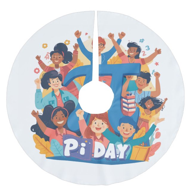 Pi Day Squad Celebration Design Julgransmatta Borstad Polyester (Framsidan)