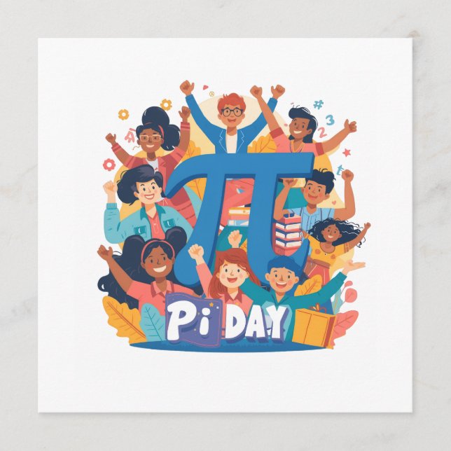 Pi Day Squad Celebration Design Meny (Framsida)