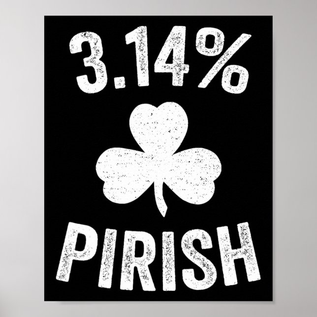 Pi Day St. Patrick's 3.14 Irish Funny Pirish Math Poster (Framsidan)