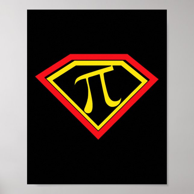 Pi Day Superpi Pi Superhjälten Math Teacher Mathem Poster (Framsidan)