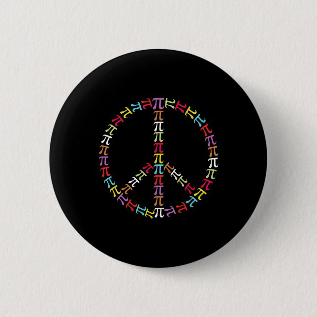 Pi Day Symbol Fredstecken Kids Math Teacher Knapp (Framsida)