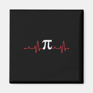 Pi Day Symbol Heartslag Math Älskare Nursing Pulse Magnet