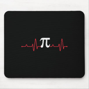 Pi Day Symbol Heartslag Math Älskare Nursing Pulse Musmatta