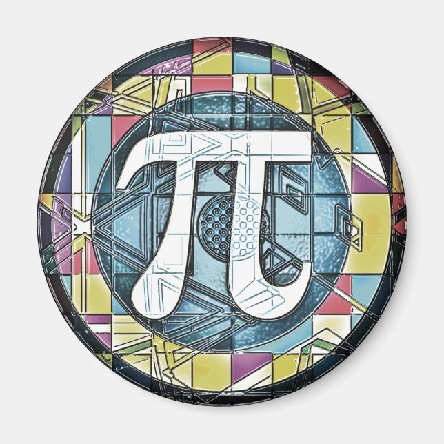 Pi Day Symbol Rounds Magnet (Framsidan)