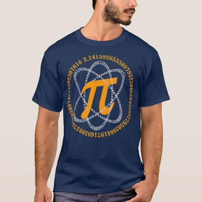 PI Day T Shirt Atom PI Math Geek Science Älskare (Framsida)
