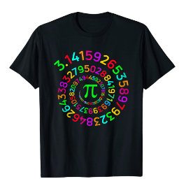 Pi Day T Spiral Pi Math-design för Pi Day 3.14 Shirt