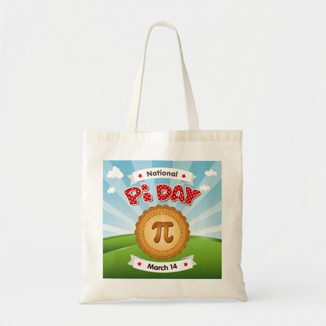 Pi Day Tote Bag Tygkasse (Framsidan)