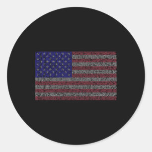 Pi Day USA flagga Math 3.14 mars 14 Runt Klistermärke