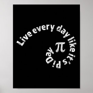 Pi Day Varje dag Math Calculus Golden Geometry Råt Poster