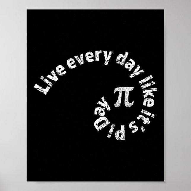 Pi Day Varje dag Math Calculus Golden Geometry Råt Poster (Framsidan)