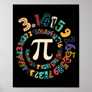 Pi Day Vintage Pi Number 3 Poster