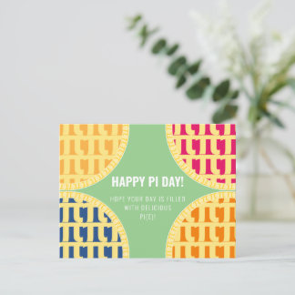 Pi Day-vykort "Lycklig Pi Day" Levercious Pi Vykort