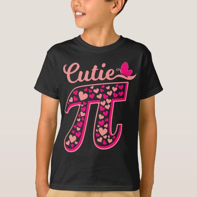 Pi Day Women Manar Småbarn Math Teacher Cutie Pi T Shirt (Framsida)