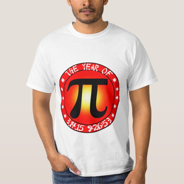 Pi Day - Year of Pi 3/14/15 9:26:53 T Shirt (Framsida)
