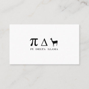 Pi Delta Llama Mathematics Symboler Visitkort