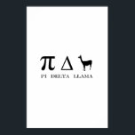 Pi Delta Llama Mathematics Symbols Poster<br><div class="desc">Lustigt,  coola,  kärlek,  vintage,  presentidé,  födelsedag,  party,  humor,  fantastisk</div>