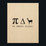 Pi Delta Llama Mathematics Symbols Trätavla<br><div class="desc">Lustigt,  coola,  kärlek,  vintage,  presentidé,  födelsedag,  party,  humor,  fantastisk</div>