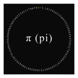 Pi, den irrationella matematiska konstant fototryck