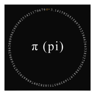 Pi, den irrationella matematiska konstant fototryck