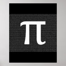 Pi - den irrationella matematiska konstant Poster