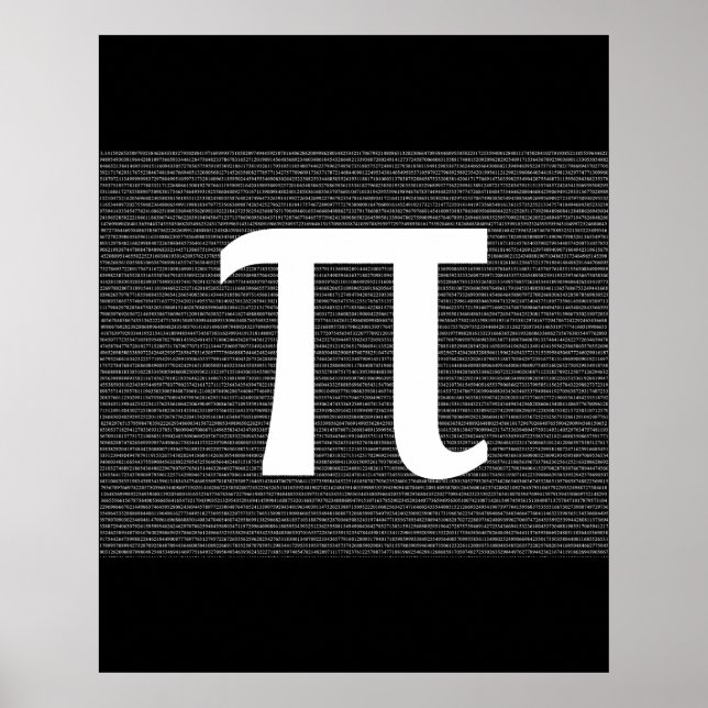 Pi - den irrationella matematiska konstant Poster (Framsidan)