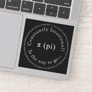 Pi, den irrationella matematiska konstanta Roligte Klistermärken