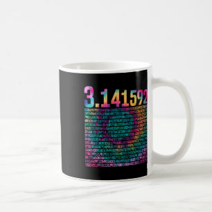 Pi Design for Teacher Tie Dye 3.14 Pi Digits Lyckl Kaffemugg