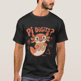 Pi Digits Day, söt axiolotl älskare science T Shirt