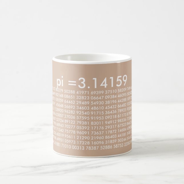 pi Digits Math Kärlek Mugg (Center)
