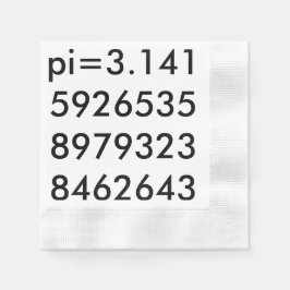 pi Digits Math Kärlek pi= 3,14159 pi Dag svart vit Pappersservett