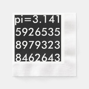 pi Digits Math Kärlek pi= 3,14159 pi Dag svart vit Pappersservett