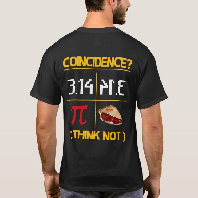 Pi Equals Paj Coinciment Math Pun Pi Day T Shirt (Baksida)