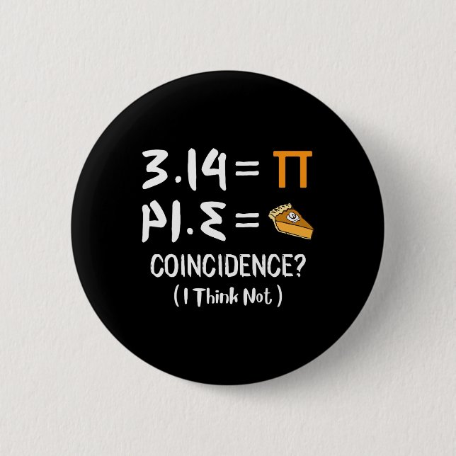 Pi Equals Paj Funny Math Pun Pi Day Gift Knapp (Framsida)