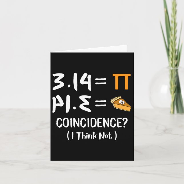 Pi Equals Paj Funny Math Pun Pi Day Gift Kort (Framsida)
