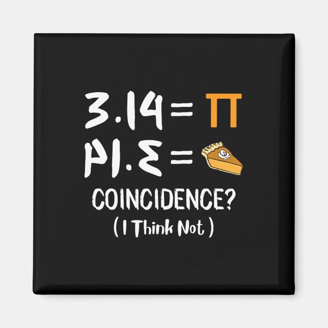 Pi Equals Paj Funny Math Pun Pi Day Gift Magnet (Framsidan)