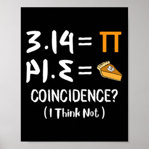 Pi Equals Paj Funny Math Pun Pi Day Gift Poster