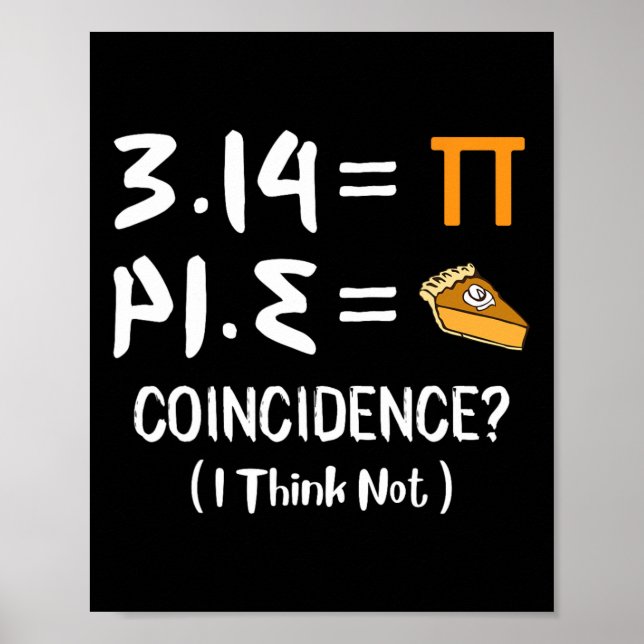 Pi Equals Paj Funny Math Pun Pi Day Gift Poster (Framsidan)